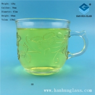 120ml coffee glass with leaf handle