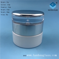 20g milk white cream glass split bottle