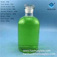 1000ml small mouthed transparent glass reagent bottle