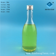 500ml transparent glass wine bottle