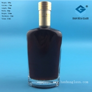 500ml rectangular crystal white glass wine bottle