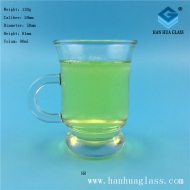 90ml glass coffee cup with handle