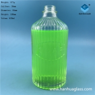 600ml export hand sanitizer glass bottle