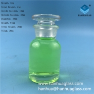 30ml wide mouthed transparent glass reagent bottle