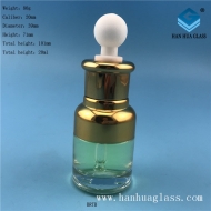 20ml electroplated gold cap adhesive dropper essential oil bottle