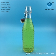 500ml snap on glass bottle for juice drinks
