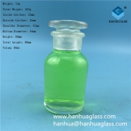 60ml large mouth transparent glass reagent dispensing bottle