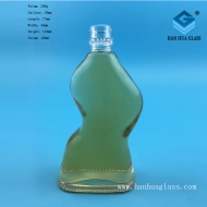 125ml shaped glass small wine bottle