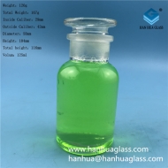 125ml wide mouth transparent glass reagent bottle