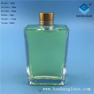 100ml Crystal White Material Rectangular Glass Bottle