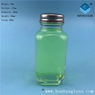 60ml rectangular pepper powder glass bottle