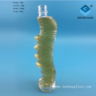 120ml Crystal White Cordyceps Glass Wine Bottle
