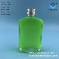 200ml rectangular flat glass wine bottle