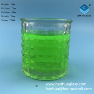 170ml square glass candle cup