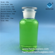 500ml transparent wide mouth glass reagent bottle