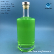 750ml white material glass vodka bottle