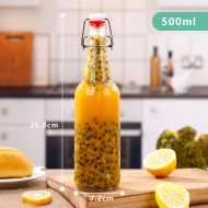 Tea colored glass beer bottle
