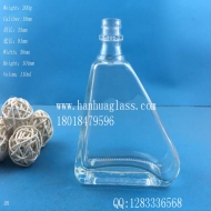 100ml triangular glass wine bottle