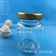 80ml round jam glass bottle