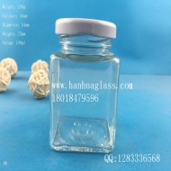 100ml square jam glass bottle