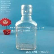 200ml rectangular outlet glass wine bottle