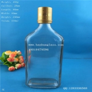 Manufacturer direct selling 500ml flat glass wine bottle