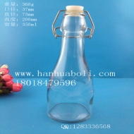 Wholesale 350ml buckle glass beverage bottles