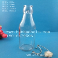 Hot selling 250ml round buckle glass beverage bottle