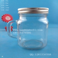 Wholesale 400ml Mason Glass Cup with Handle