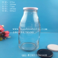 Wholesale 500ml glass milk bottles, juice glass bottles