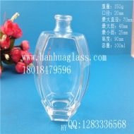 Hot selling 100ml hexagonal perfume glass bottle