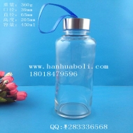 Wholesale of 450ml portable glass juice beverage bottles