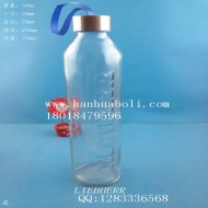 Wholesale 750ml portable glass juice beverage bottles for export