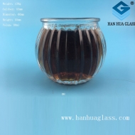 Hot selling 80ml pumpkin shaped glass candle jar