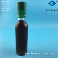 Hot selling 200ml round transparent glass olive oil bottle