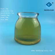 300ml large capacity glass pudding bottle manufacturer