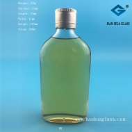 Manufacturer's direct sales of 250ml flat glass health wine bottles