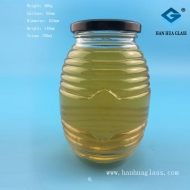 Hot selling 700ml threaded honey glass bottle