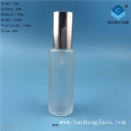 Wholesale 60ml plated cap frosted glass lotion bottle
