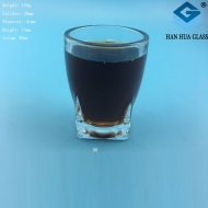 90ml square bottom glass cup