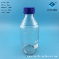 Wholesale of 1000ml blue cap transparent glass reagent bottles