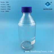 Wholesale of 1000ml blue cap transparent glass reagent bottles