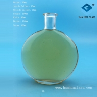 Wholesale 300ml flat round glass wine bottles