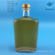 Manufacturer's direct sales of 700ml rectangular glass wine bottles