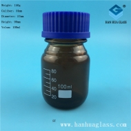 Manufacturer of 100ml brown glass reagent bottle