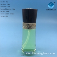 Hot selling 40ml black cap lotion glass sub bottle