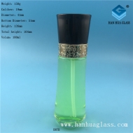 Hot selling 100ml black cap transparent glass lotion glass bottle