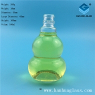 100ml small gourd glass wine bottle